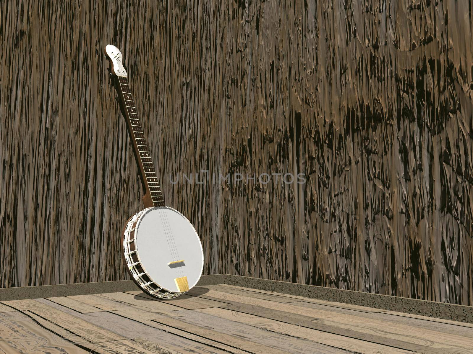 Banjo - 3D render by Elenaphotos21