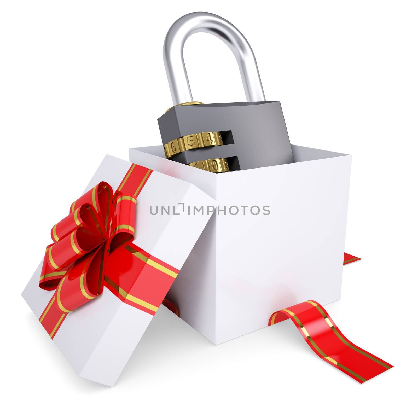 Combination lock in a gift box by cherezoff