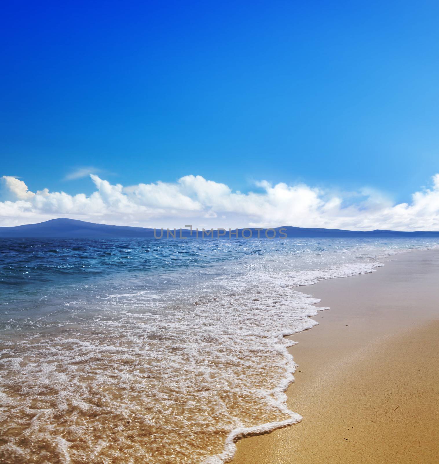 sea beach and blue sky, landscape of Thailand