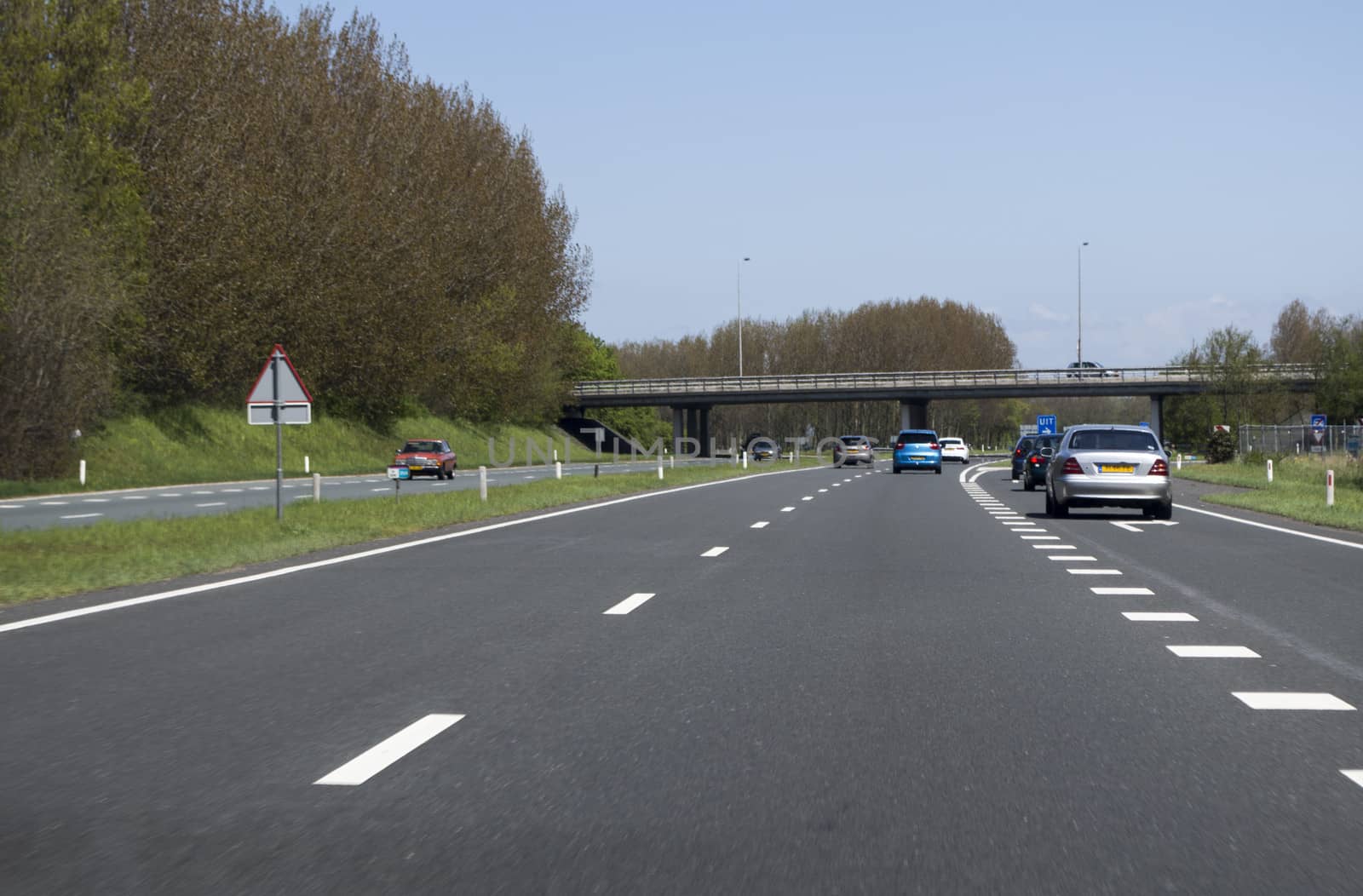 cars driving on the highway in holland