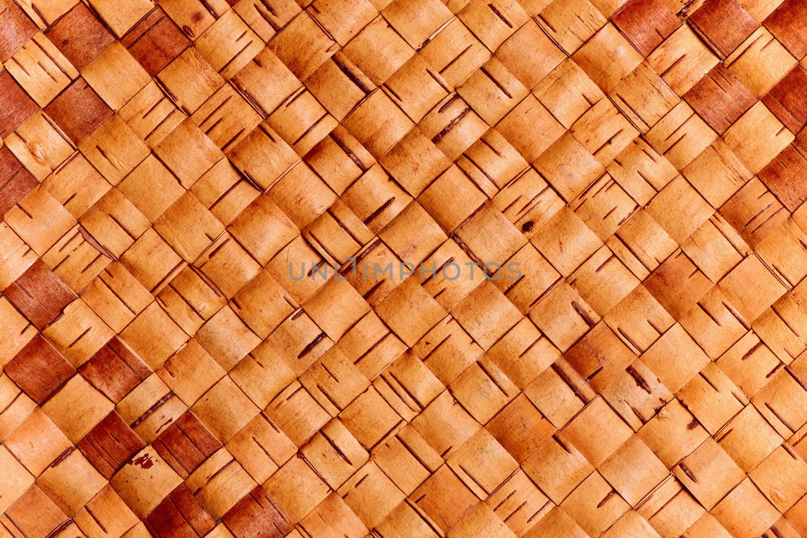 The Russian national trade - weaving from birch bark, it is possible to use as a background