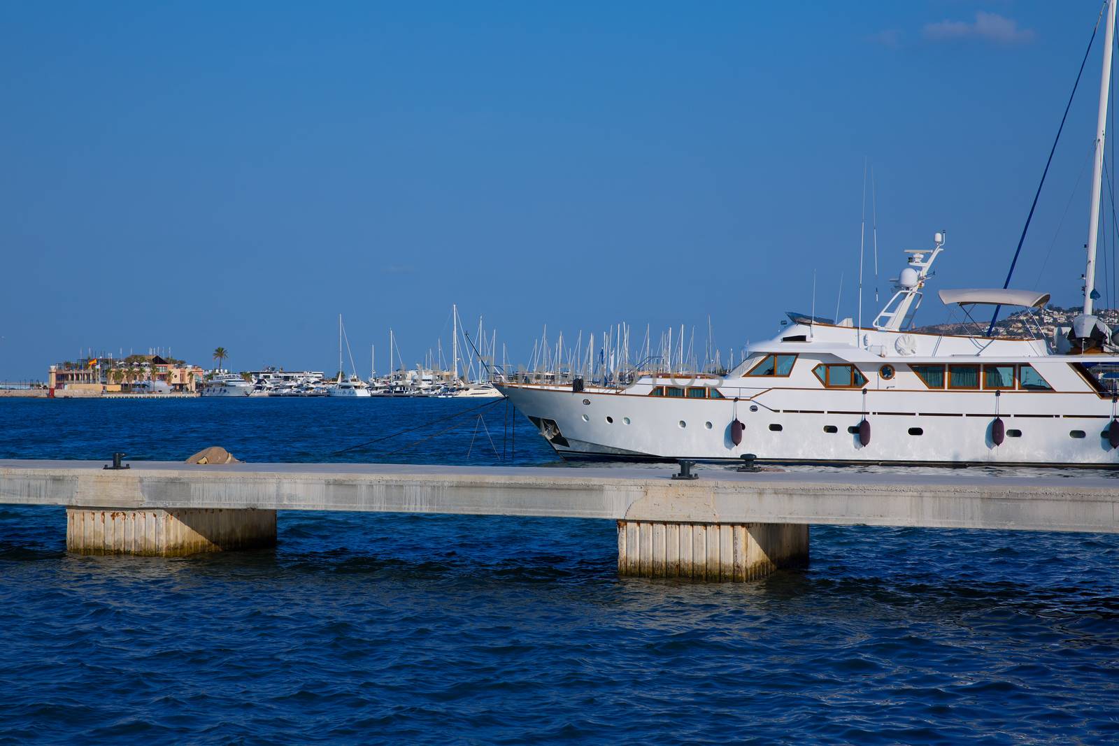 Denia marina boats in alicante Valencia Province of Spain