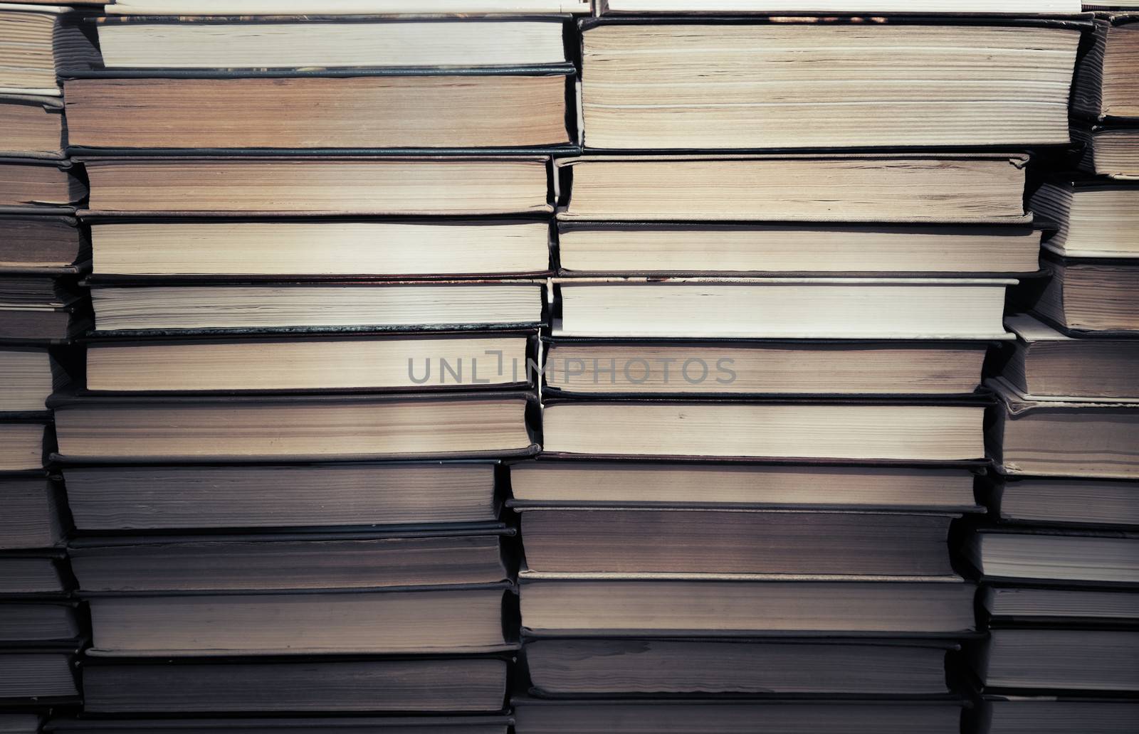 Rows and columns of numerous books