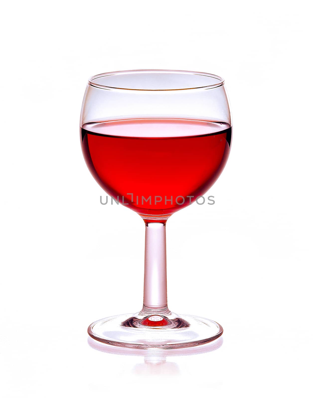 Glass of red wine -isolated