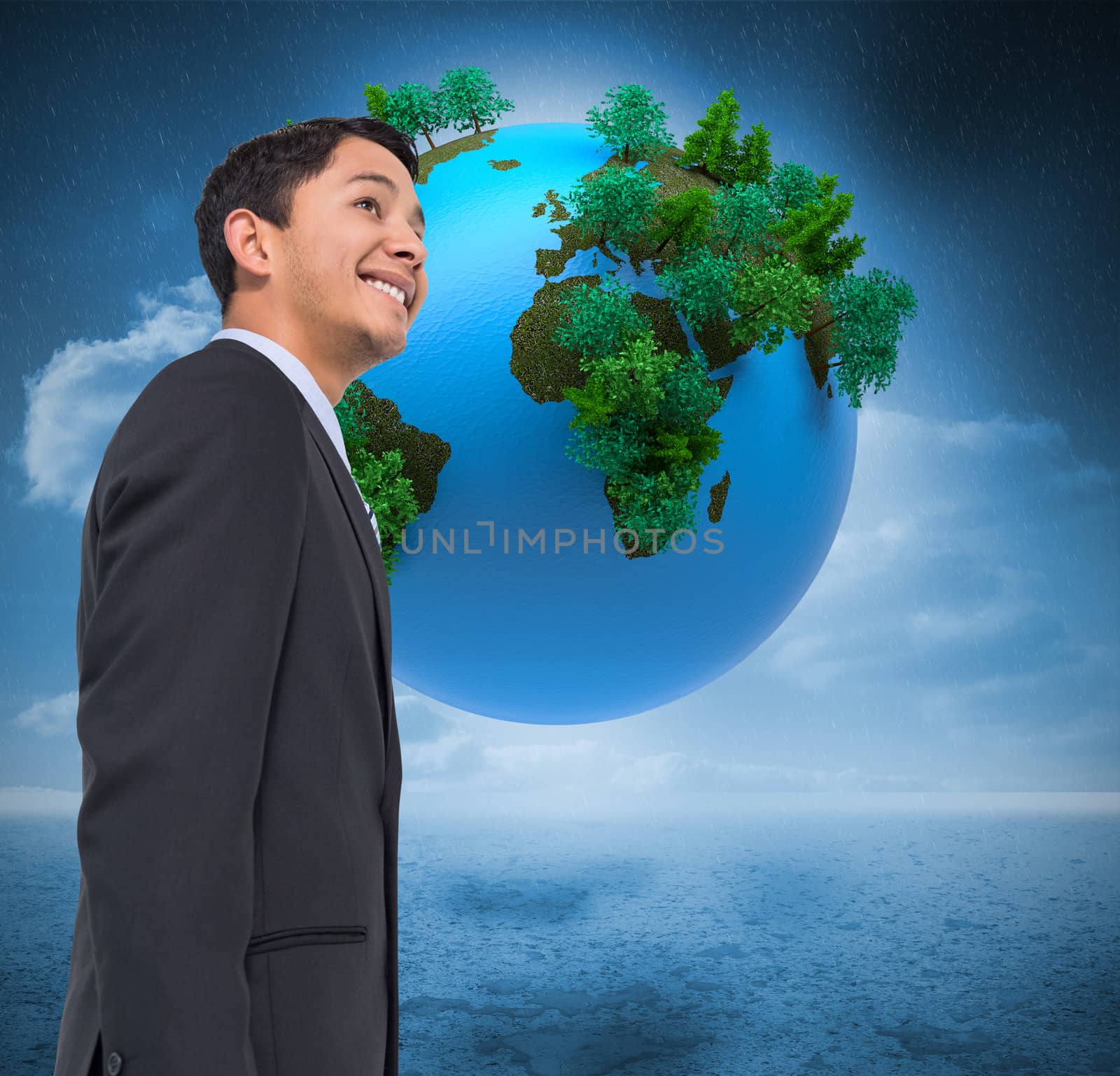 Composite image of smiling asian businessman  by Wavebreakmedia