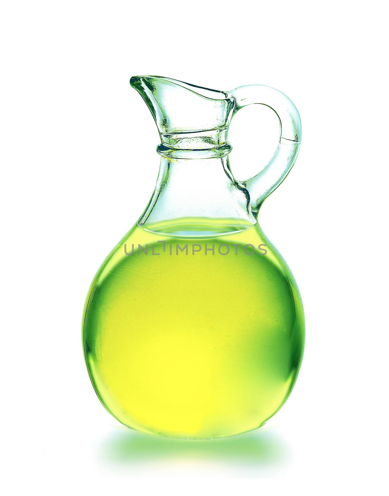 Jar with vergin olive oil - isolated