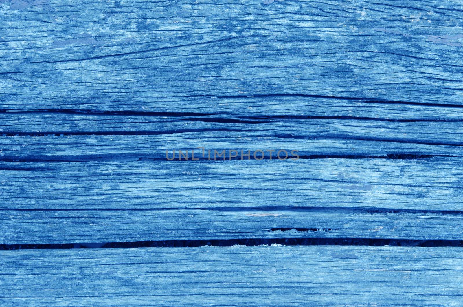 close up old wooden background , blue wood texture