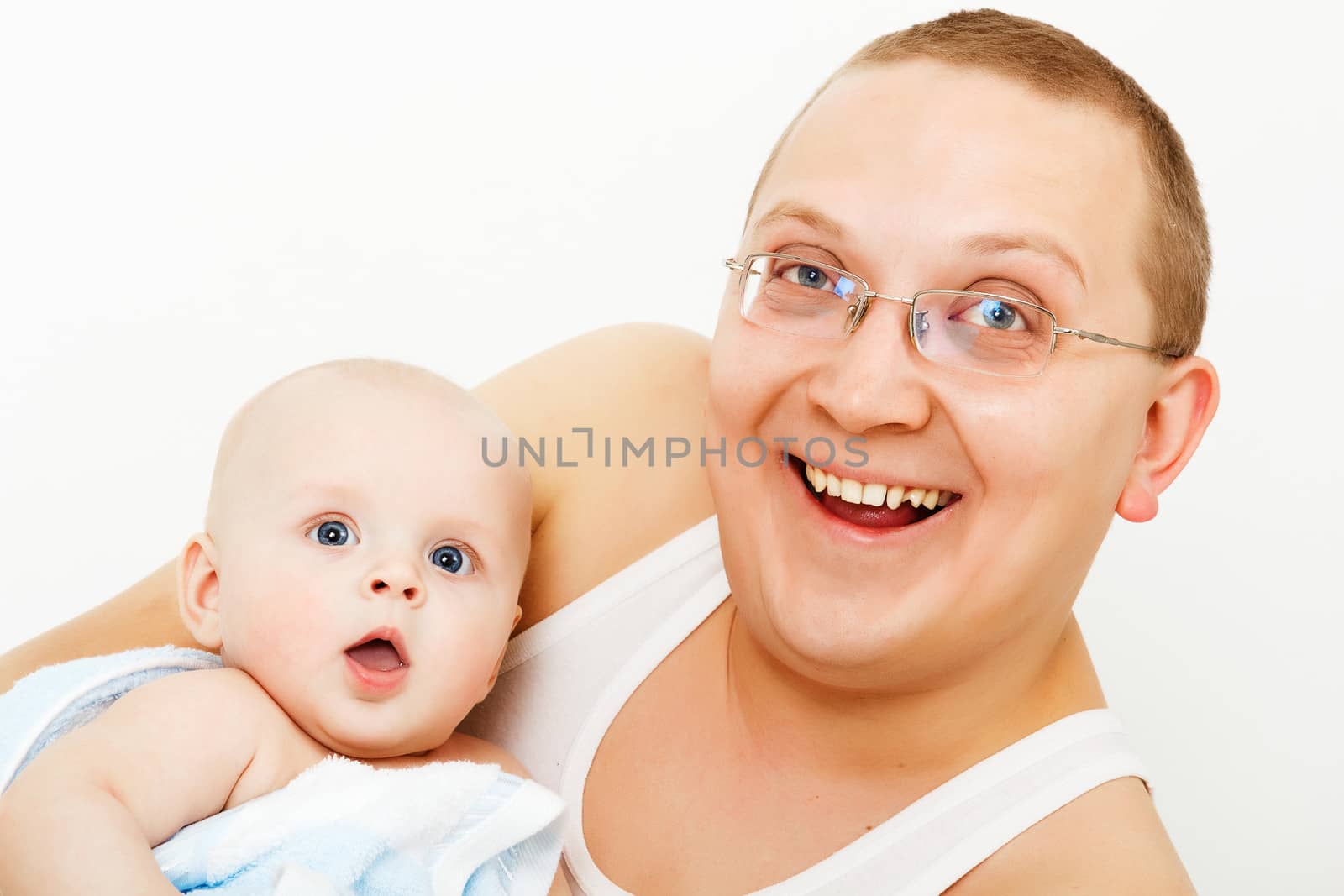 happy father with baby child by pzRomashka