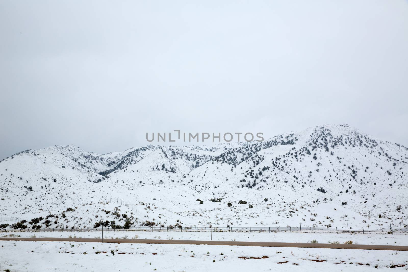 Nevada USA spring first snow in the mountains