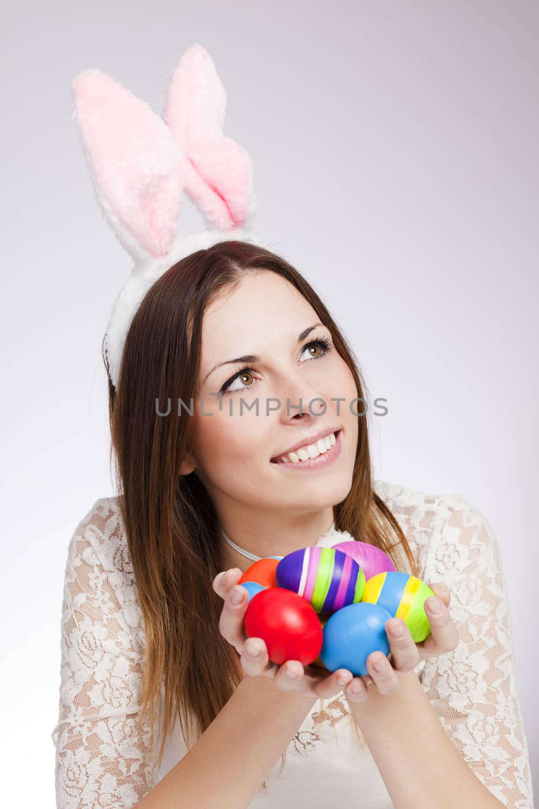 Girl with easter eggs by Kor
