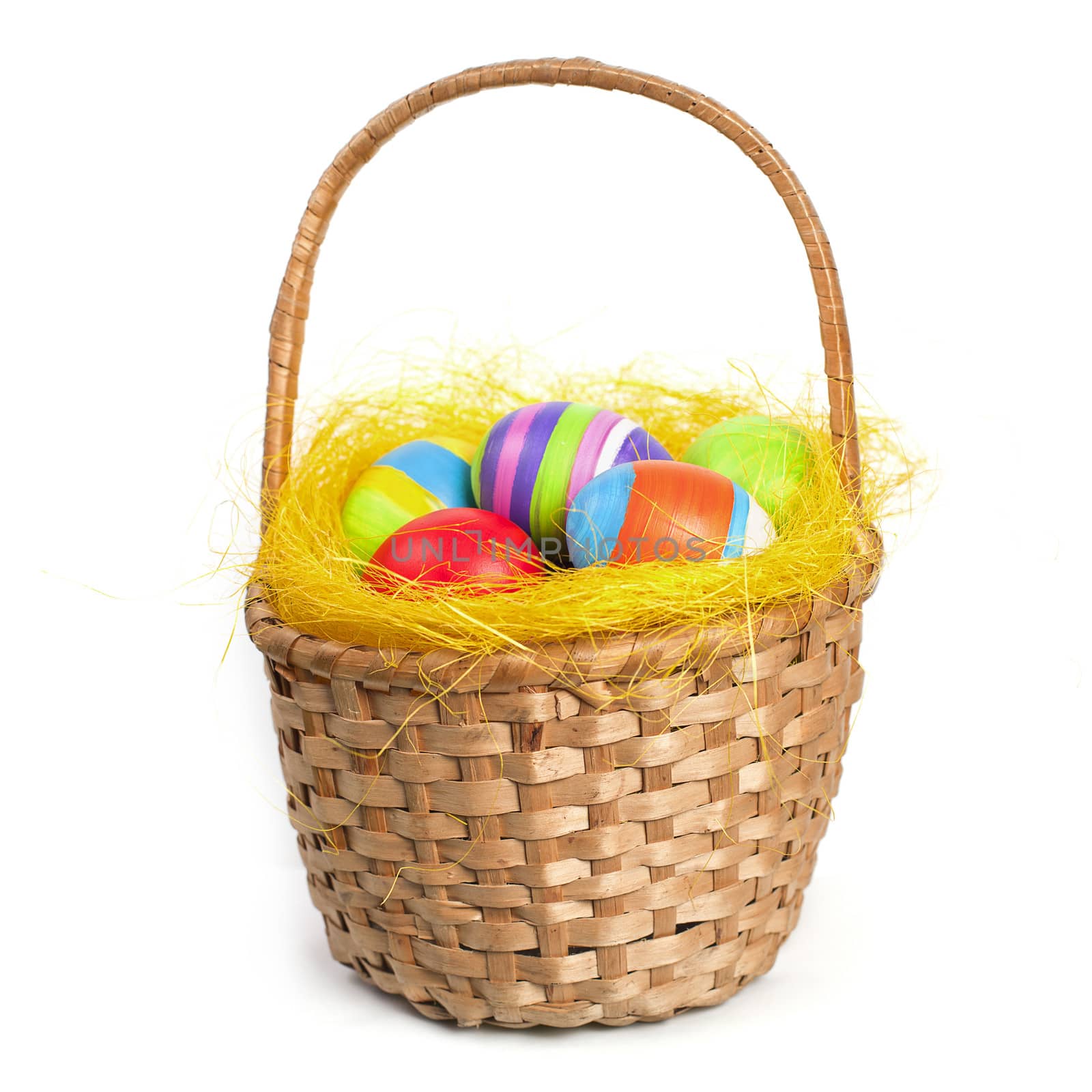 Easter eggs in a basket by Kor