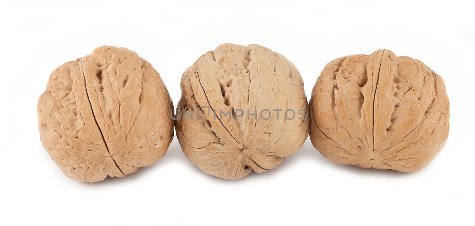 Circassian walnuts, isolated on white background