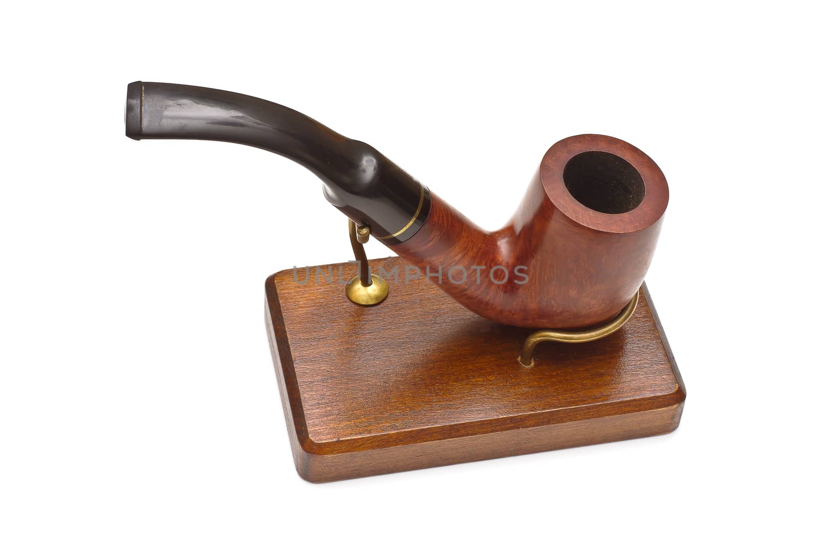 Smoking pipe on stand, isolated