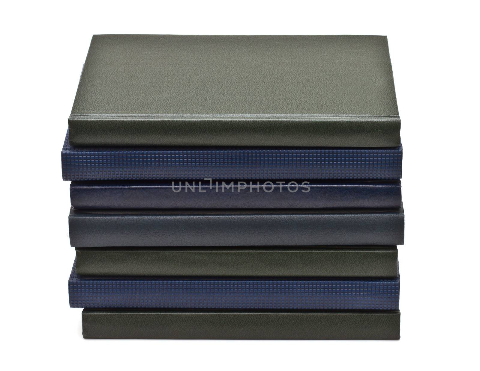 Stack of books, isolated on white background