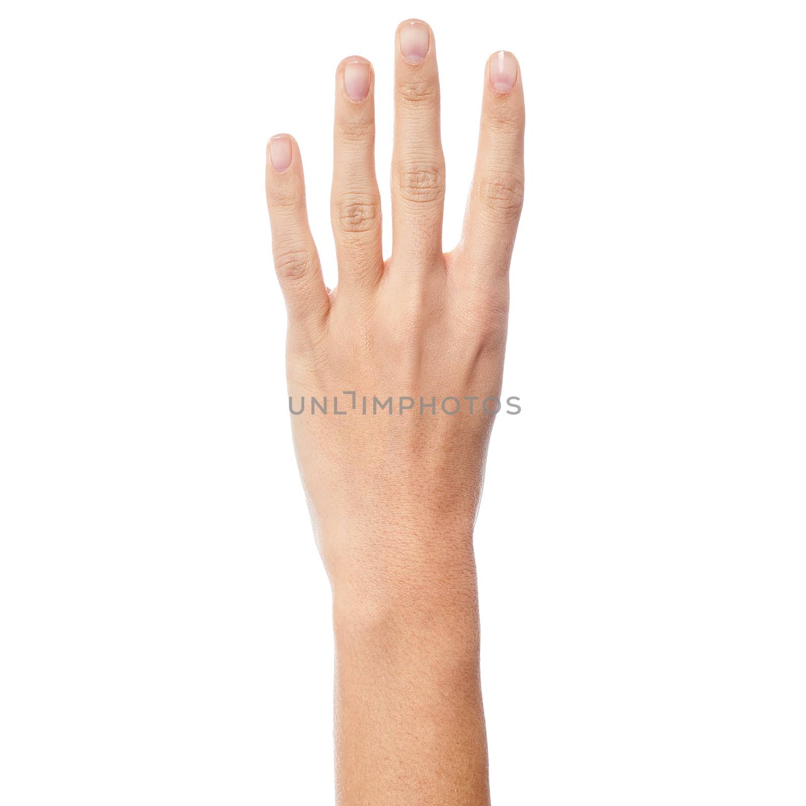 Woman hand showing number four by stockyimages