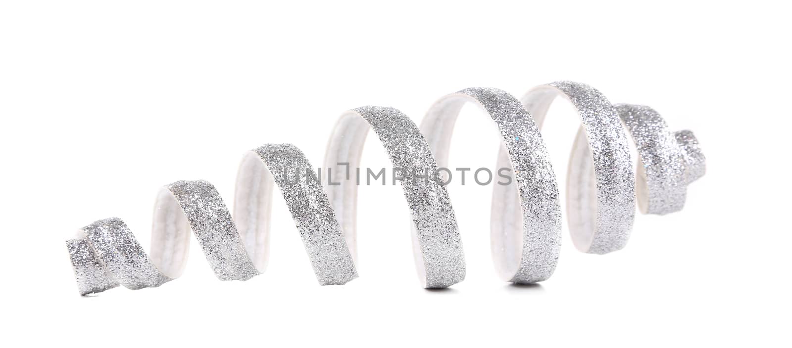 Christmas decoration spiral toy. Isolated on a white background.
