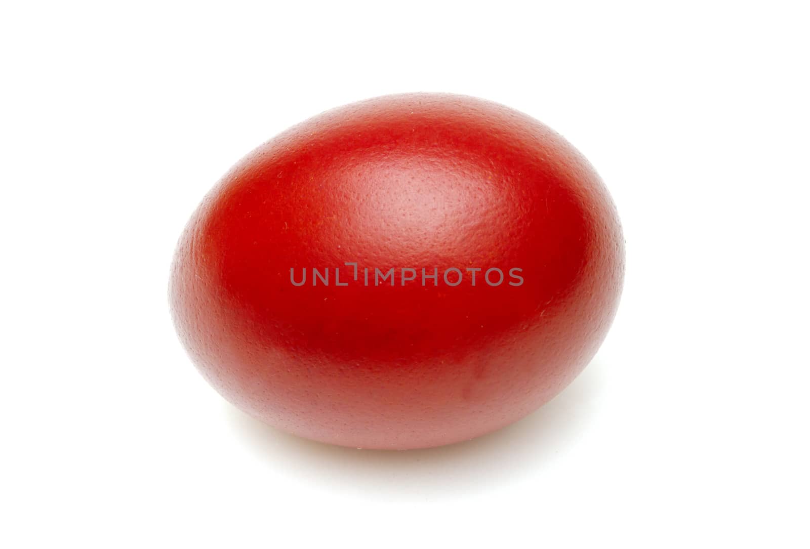 Red easter egg, isolated on white