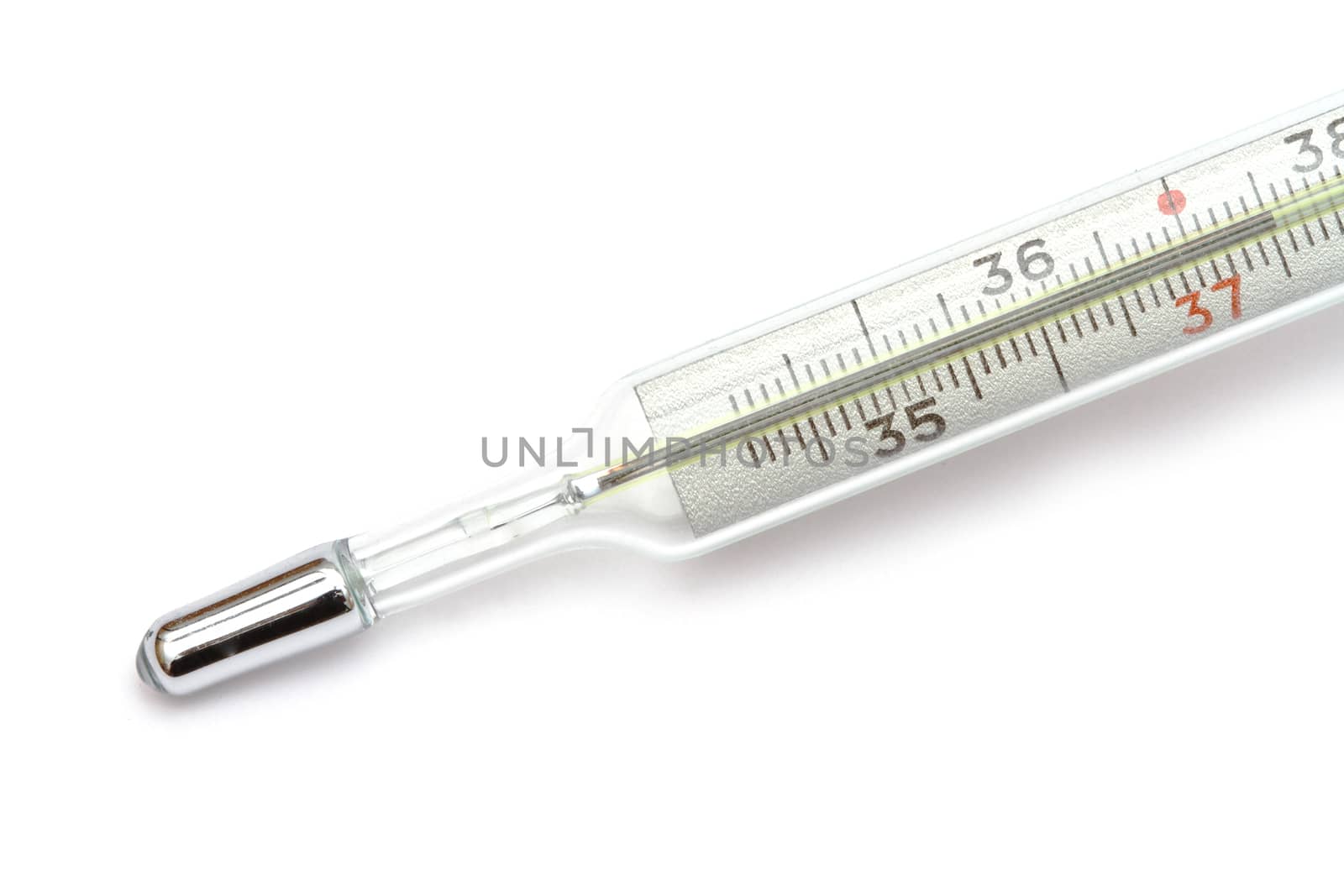 Medical thermometer isolated on the white background