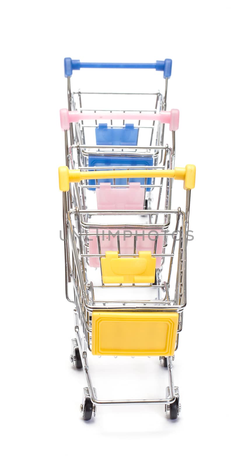 Shopping carts isolated on white background