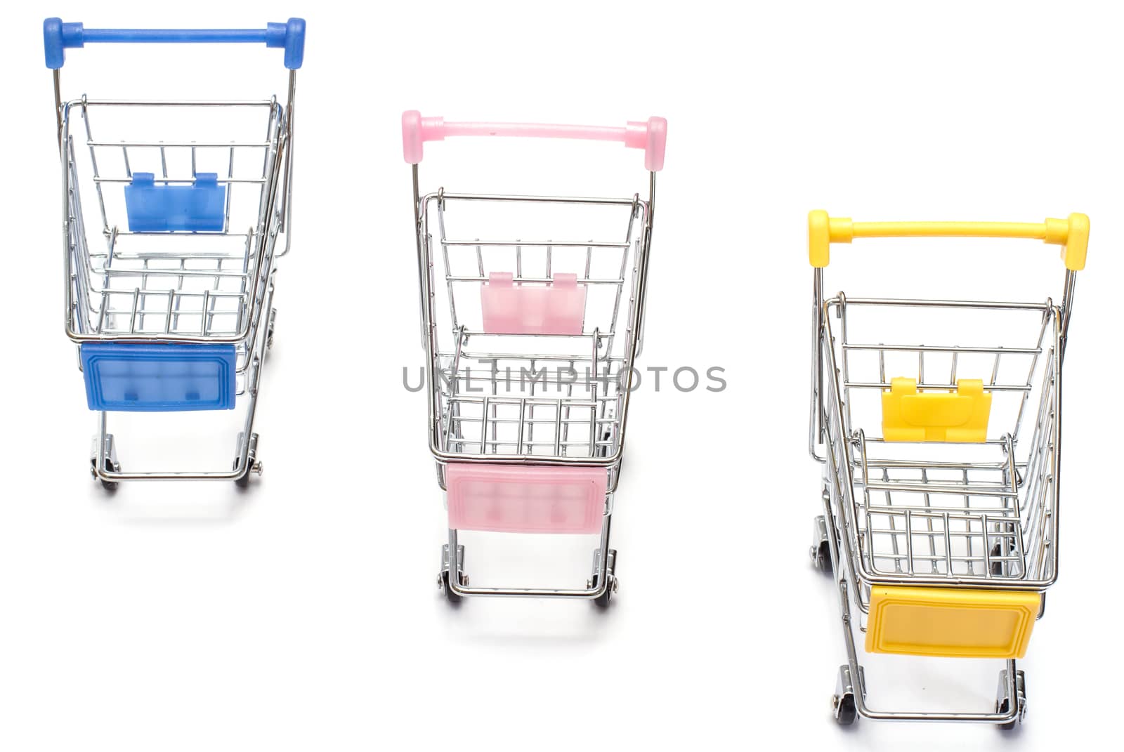 Shopping carts isolated on white background