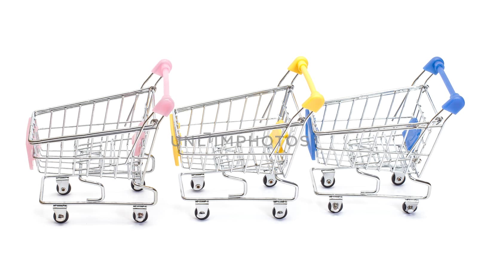 Shopping carts isolated on white background