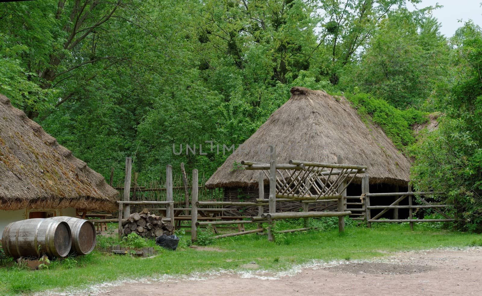 Farmyard in open air museum, Kiev, Ukraine