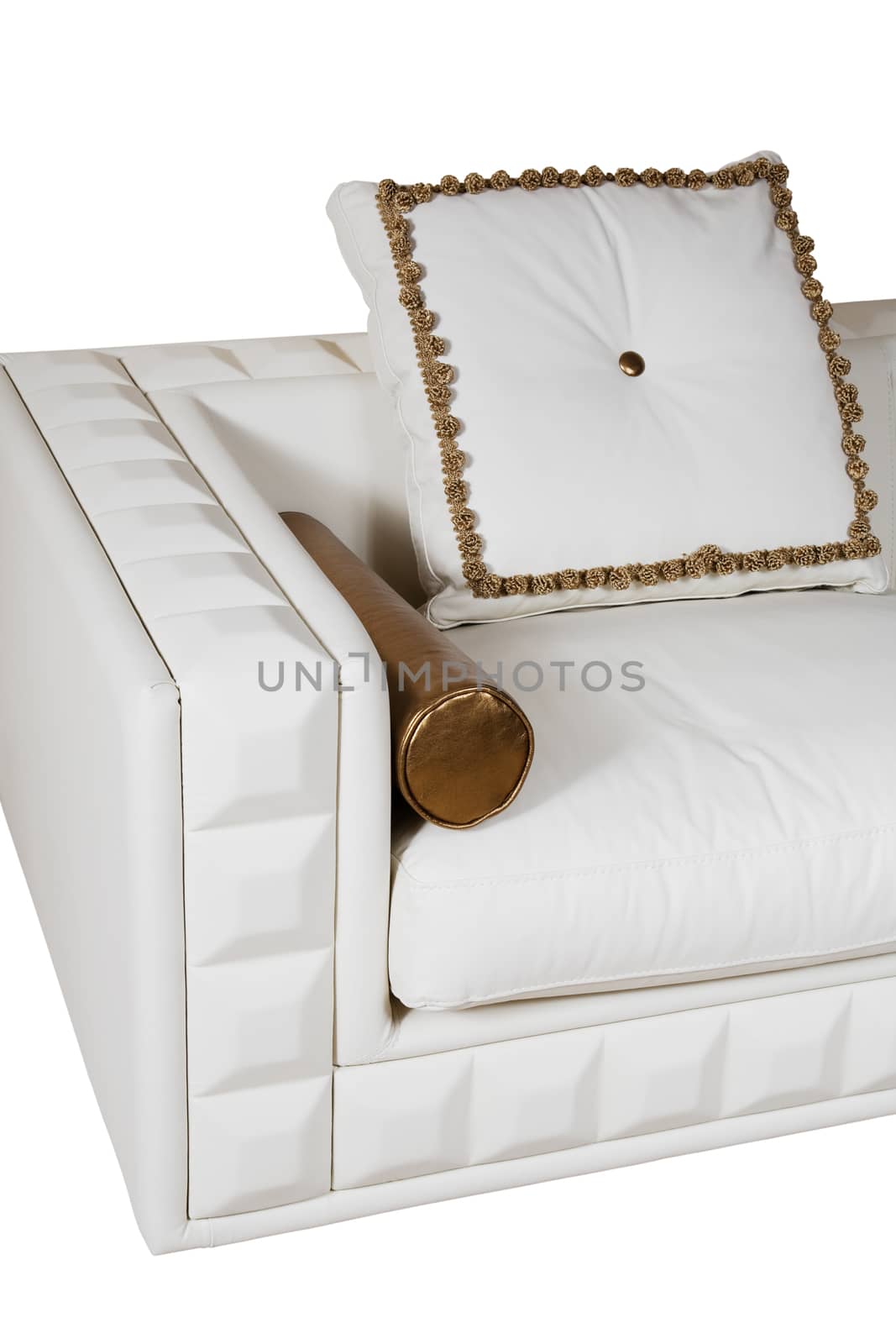 leather white sofa by terex