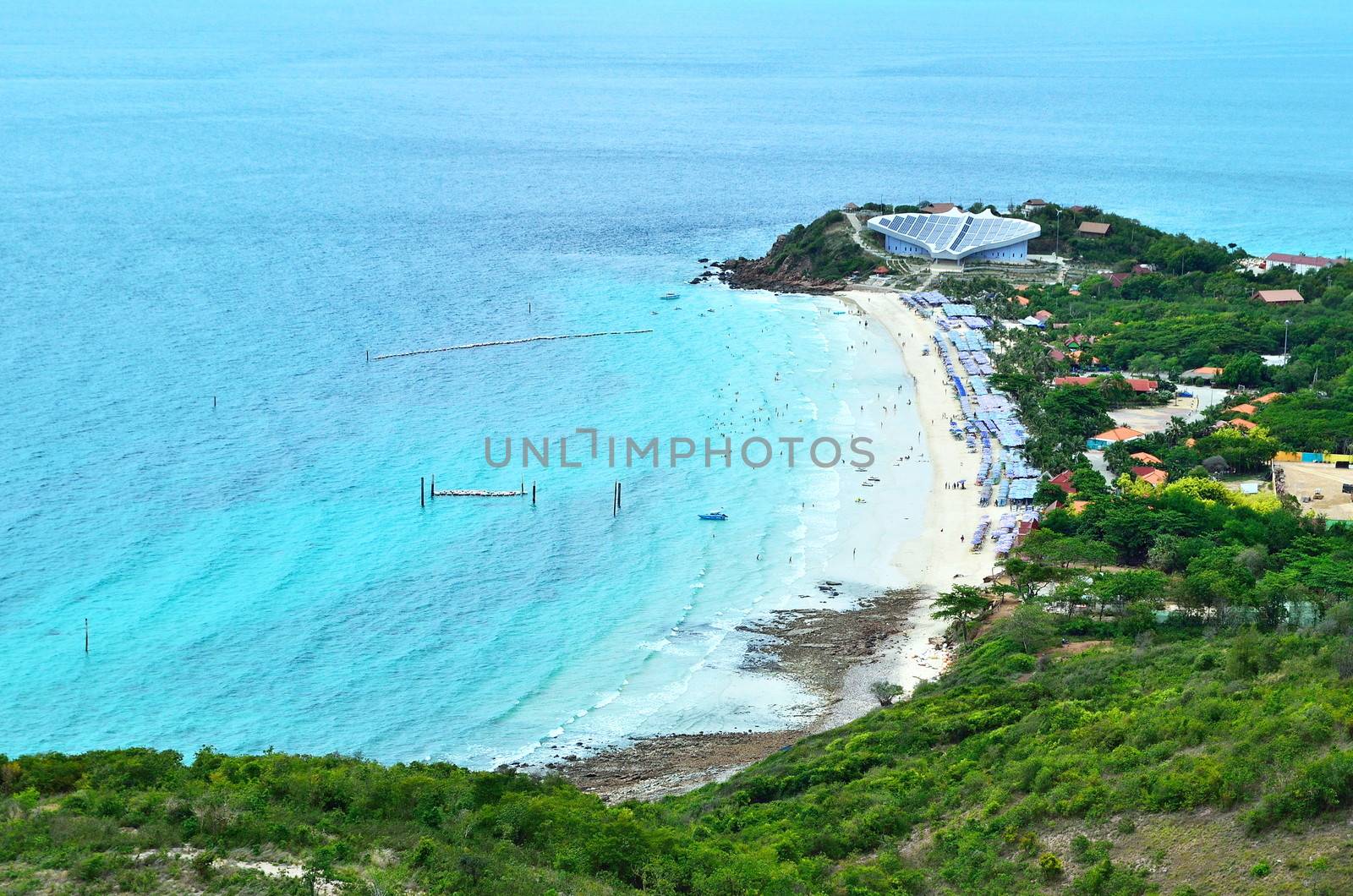 View point from the mountain at Lan island (Koh Lan) Pattaya, Thailand