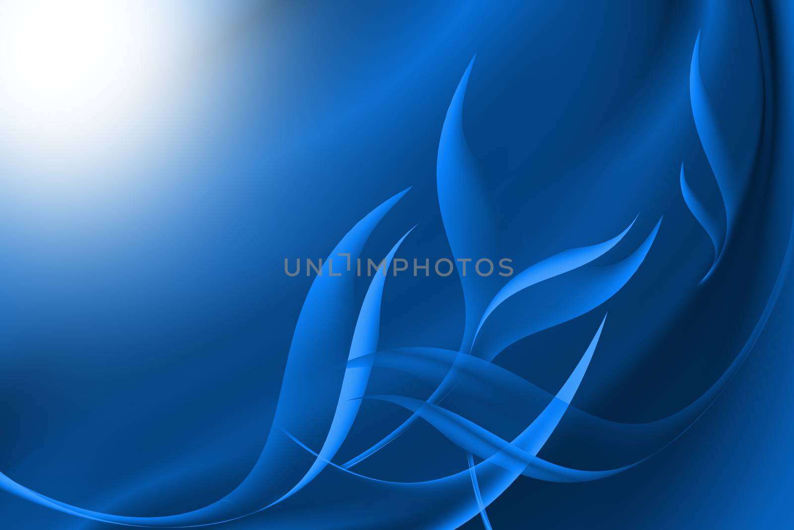 Blue abstract curve background