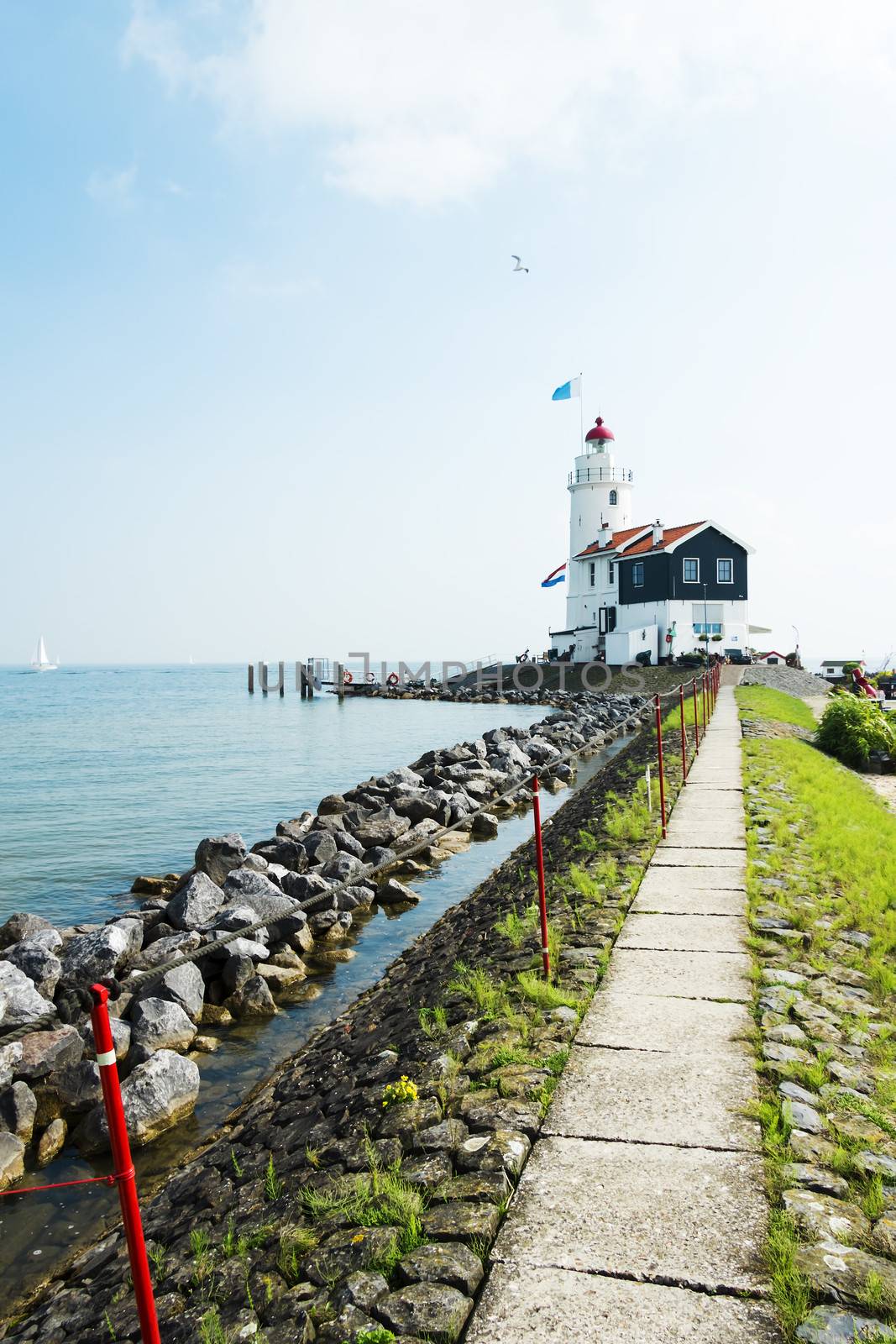 The road to lighthouse, Marken, the Netherlands