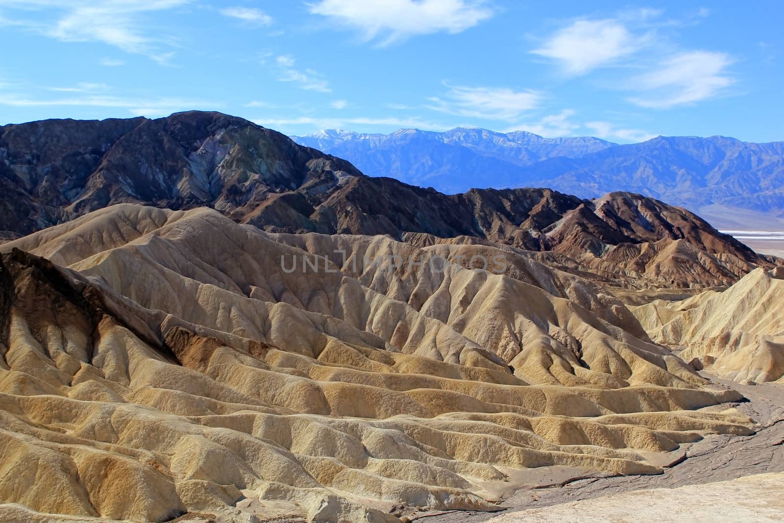 Famous view over Death Valley National Park. USA