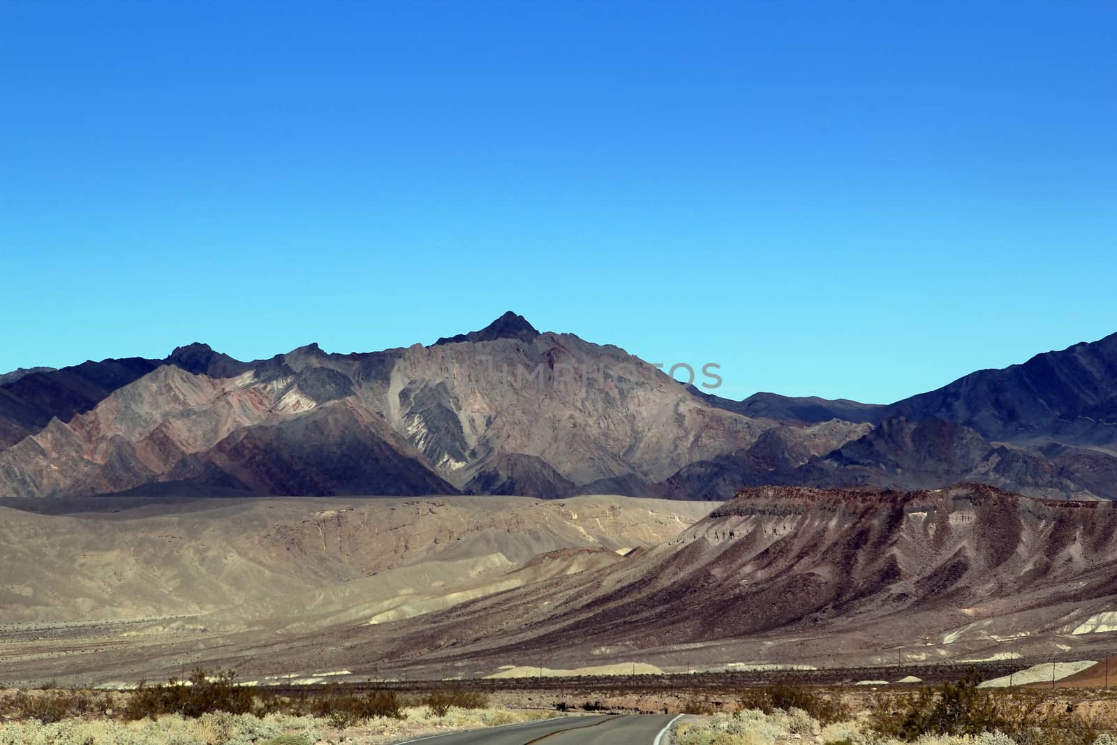 Famous view over Death Valley National Park. USA