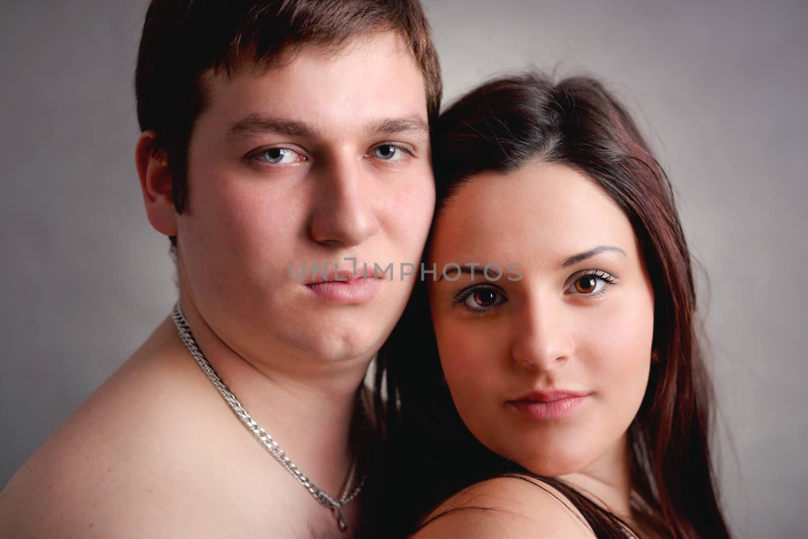 portrait of beautiful young couple by artush