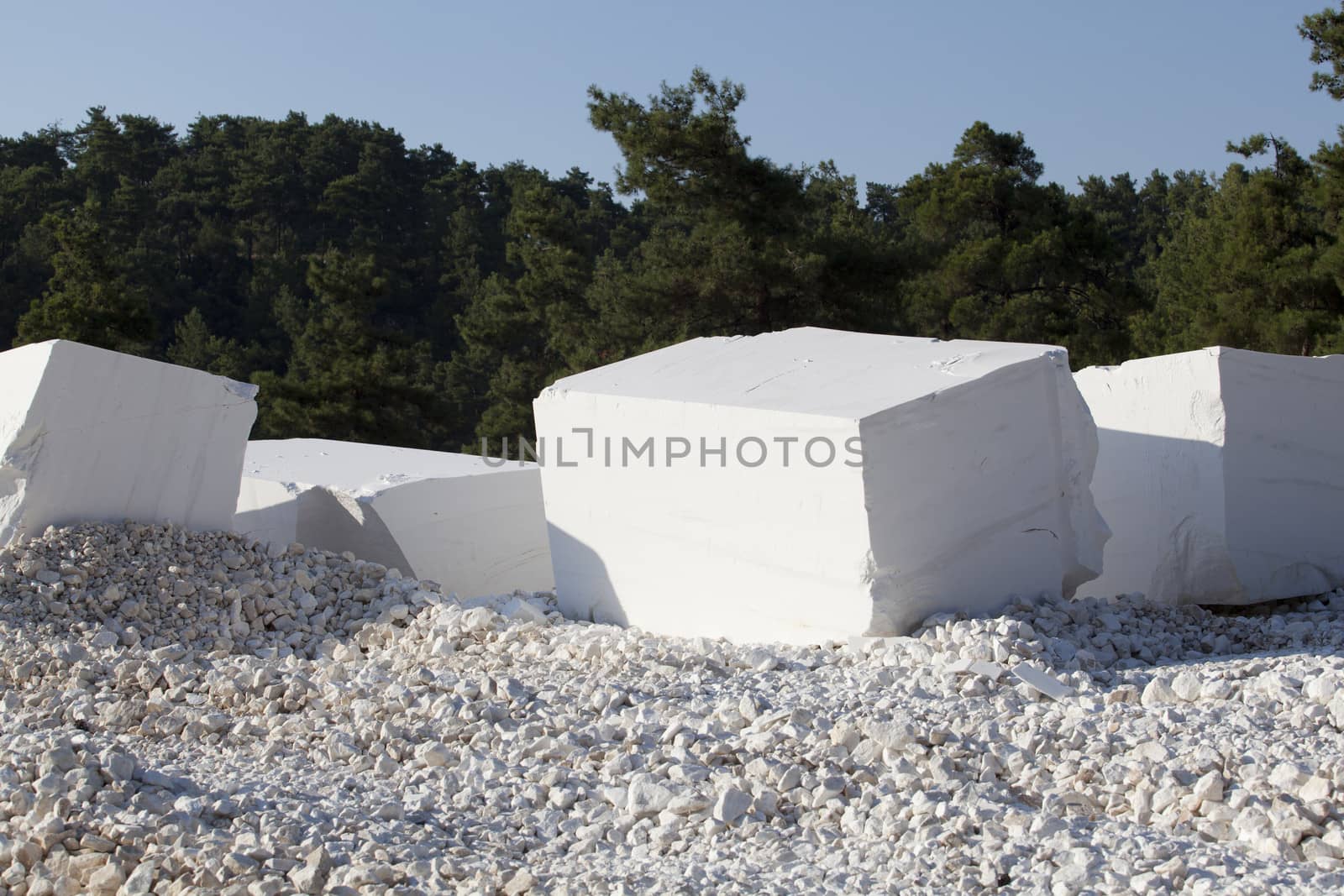 White marble blocks