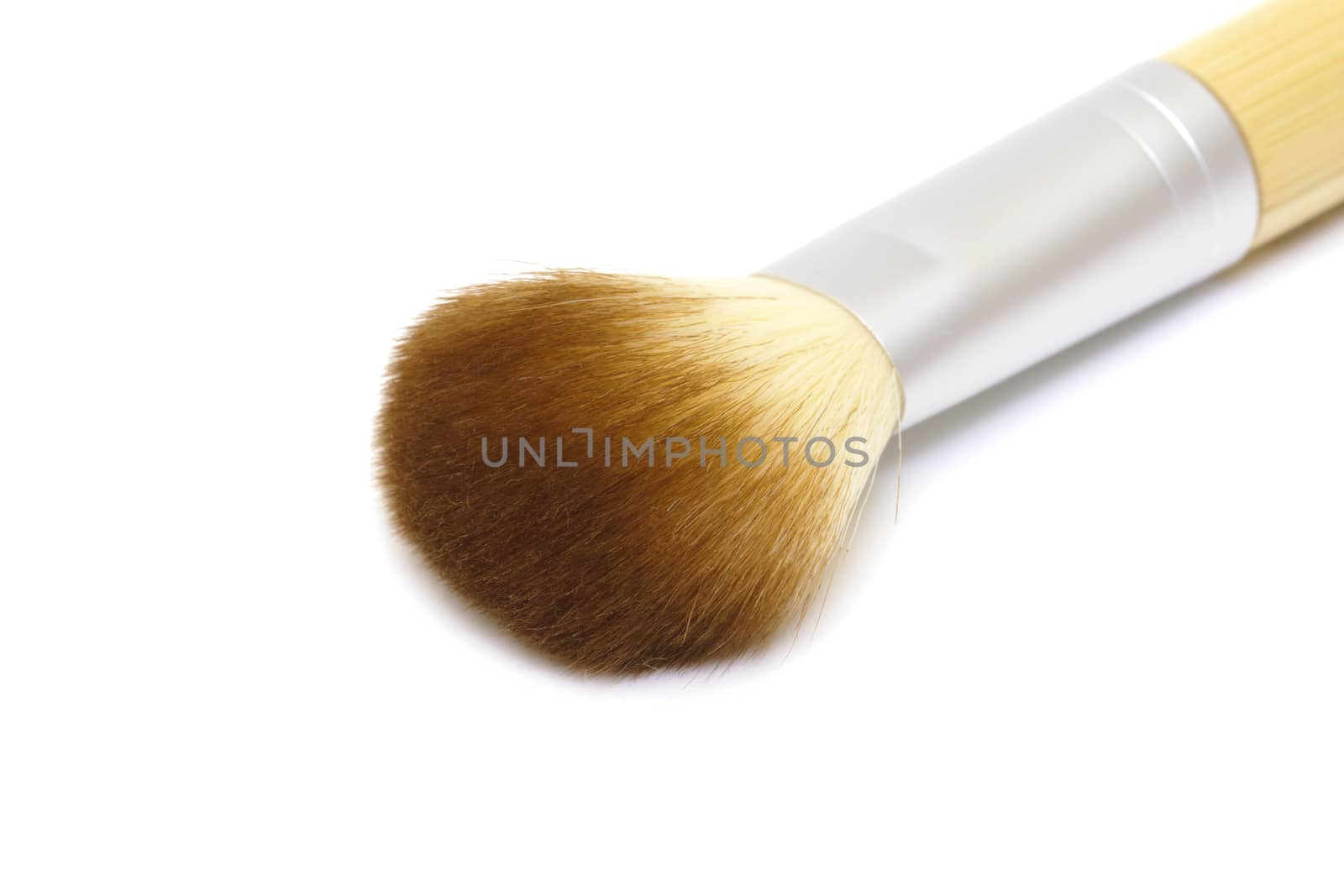 Makeup brush on white background