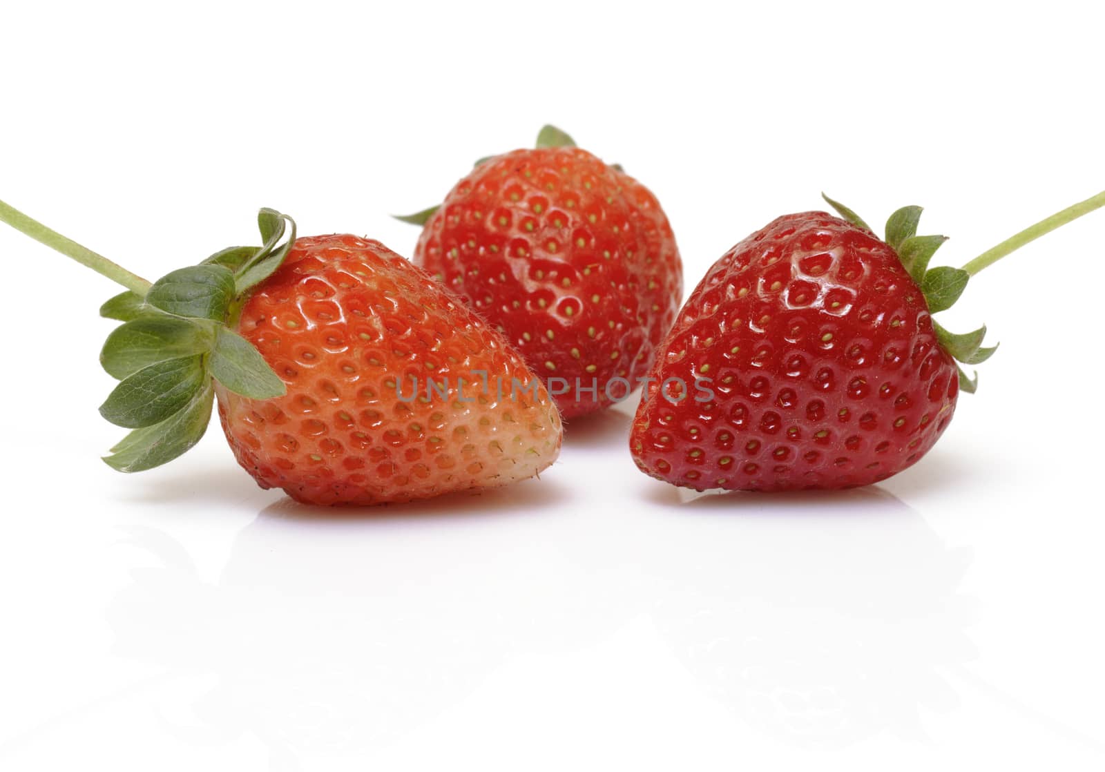 Fresh strawberry on white background