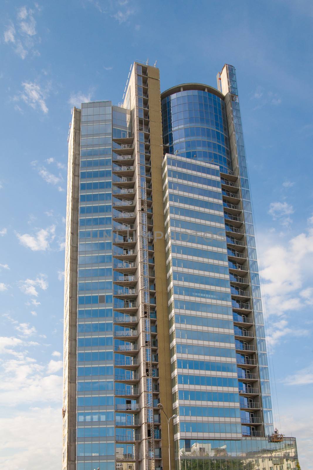 Skyscrapers on background of blue sky. Minsk, Belarus