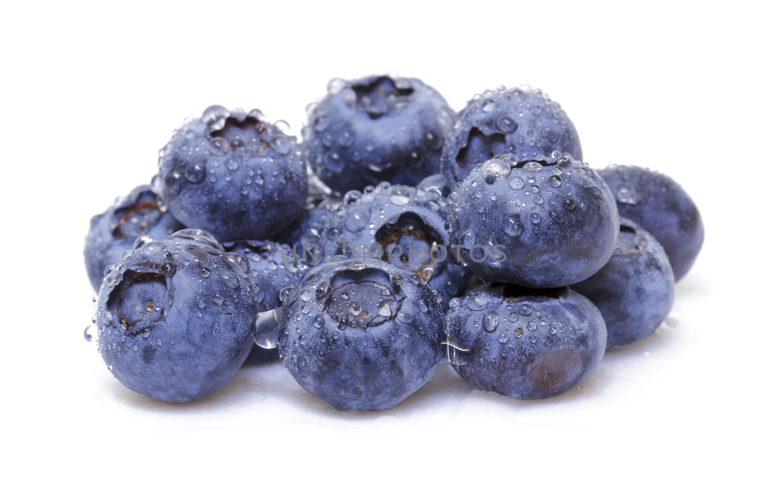 Fresh blueberry on white background