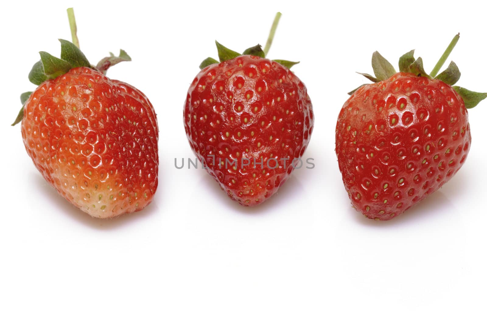 Fresh strawberry on white background