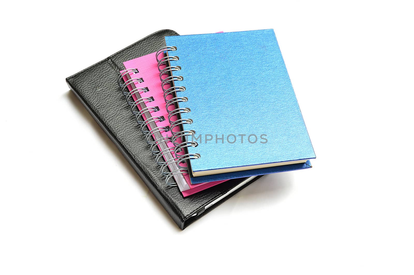 stack of notebooks isolate on white background