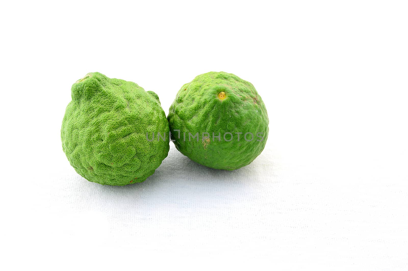 Kaffir Lime isolate on white by Lekchangply