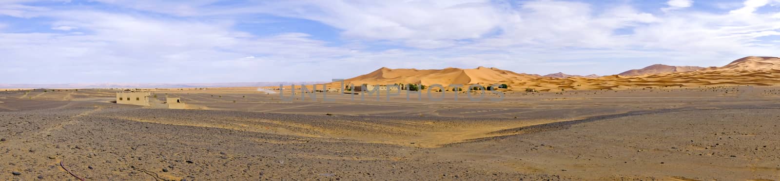 Panorama from the Erg Chebbi Desert, Morocco by devy