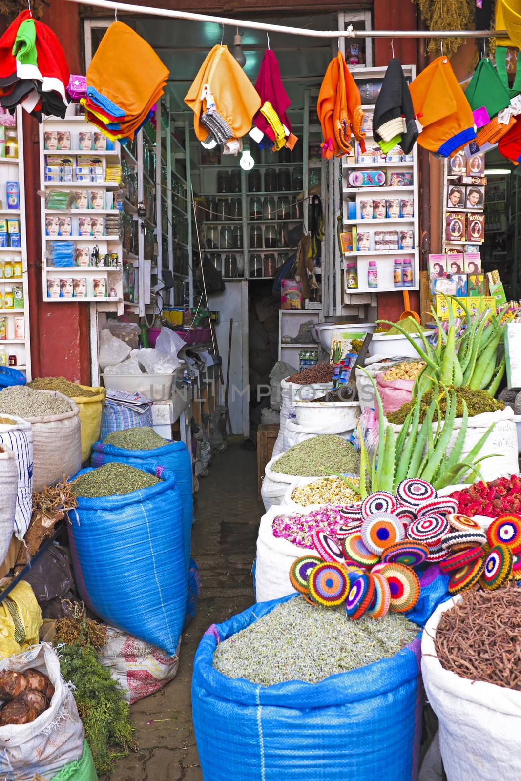 Spice shop in Marrakech Morocco