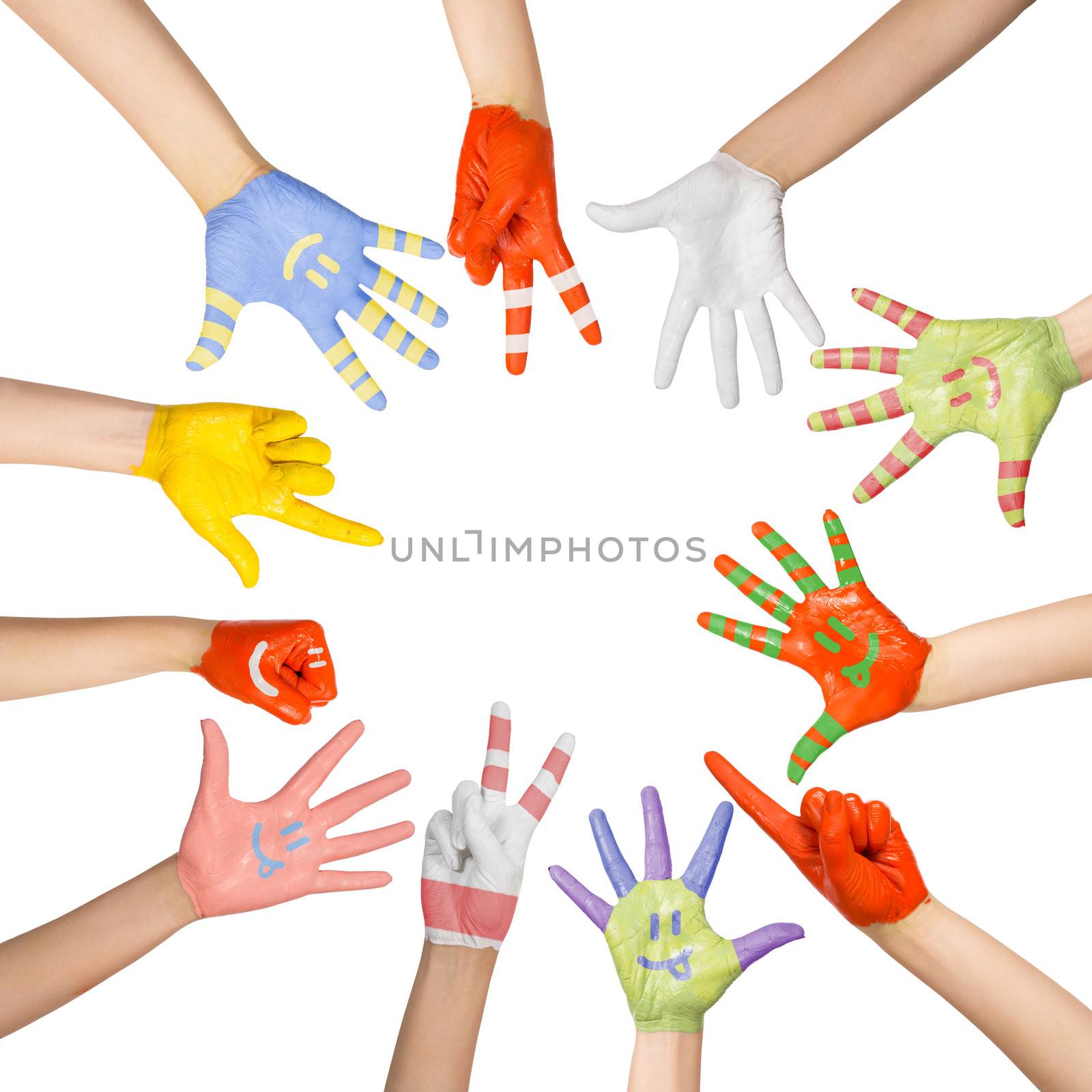 painted children's hands by adam121