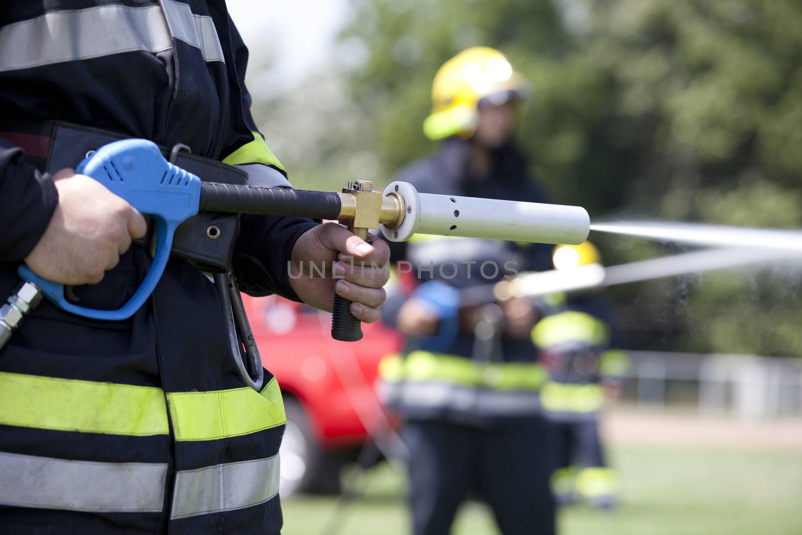 Firefighters training