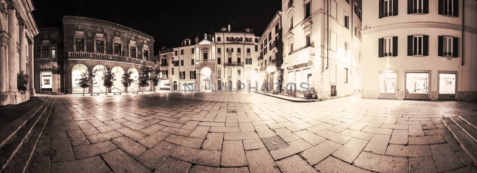 San Vittore square, Varese - night panorama 