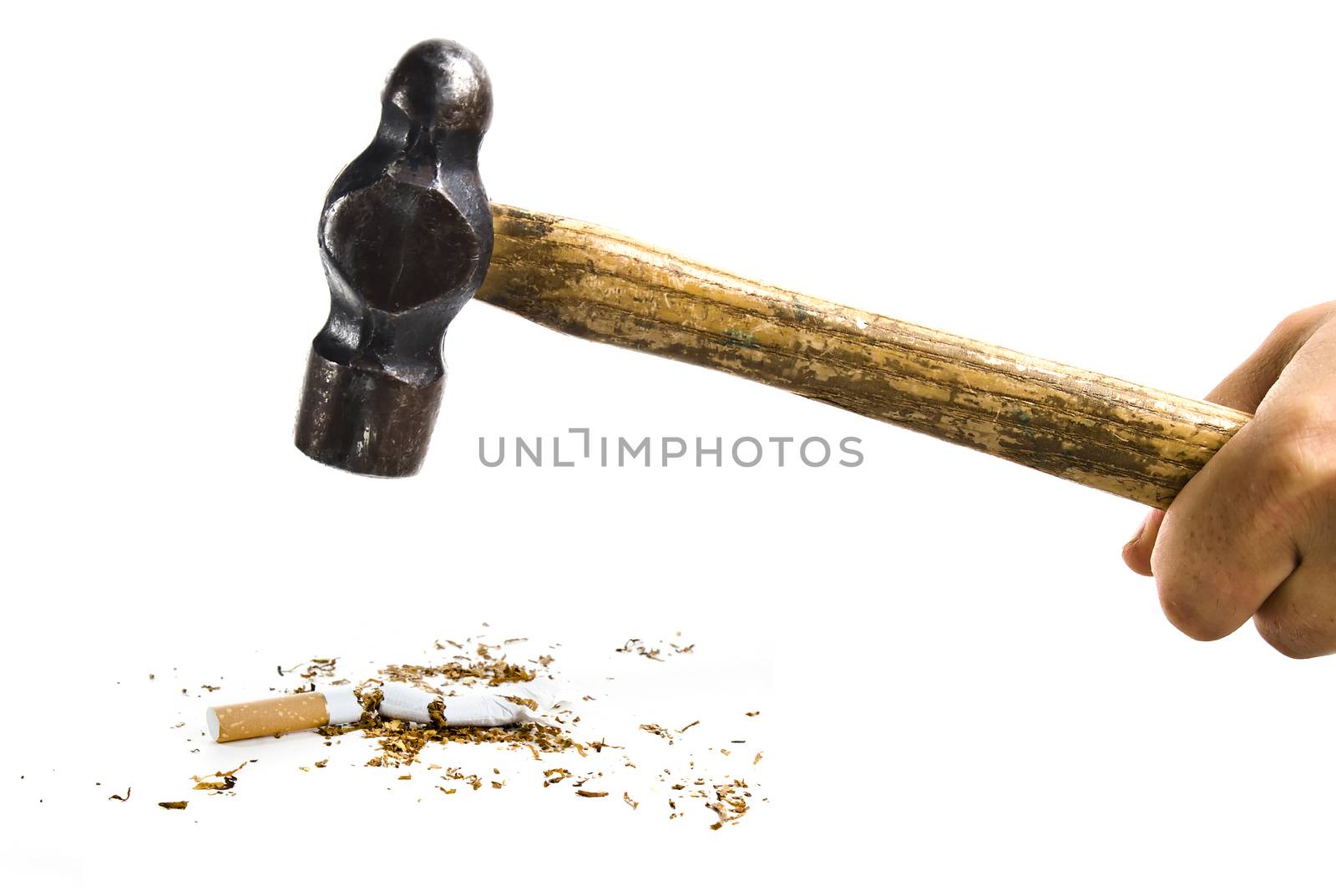 Hammer Destroying Cigarette by ocusfocus