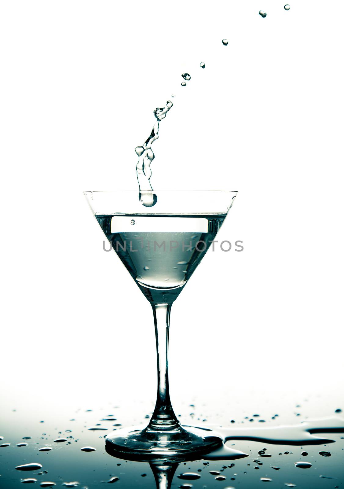 martini glass, white background