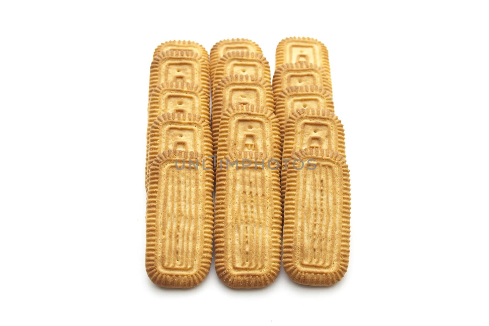 Fresh Baked Biscuits on white background