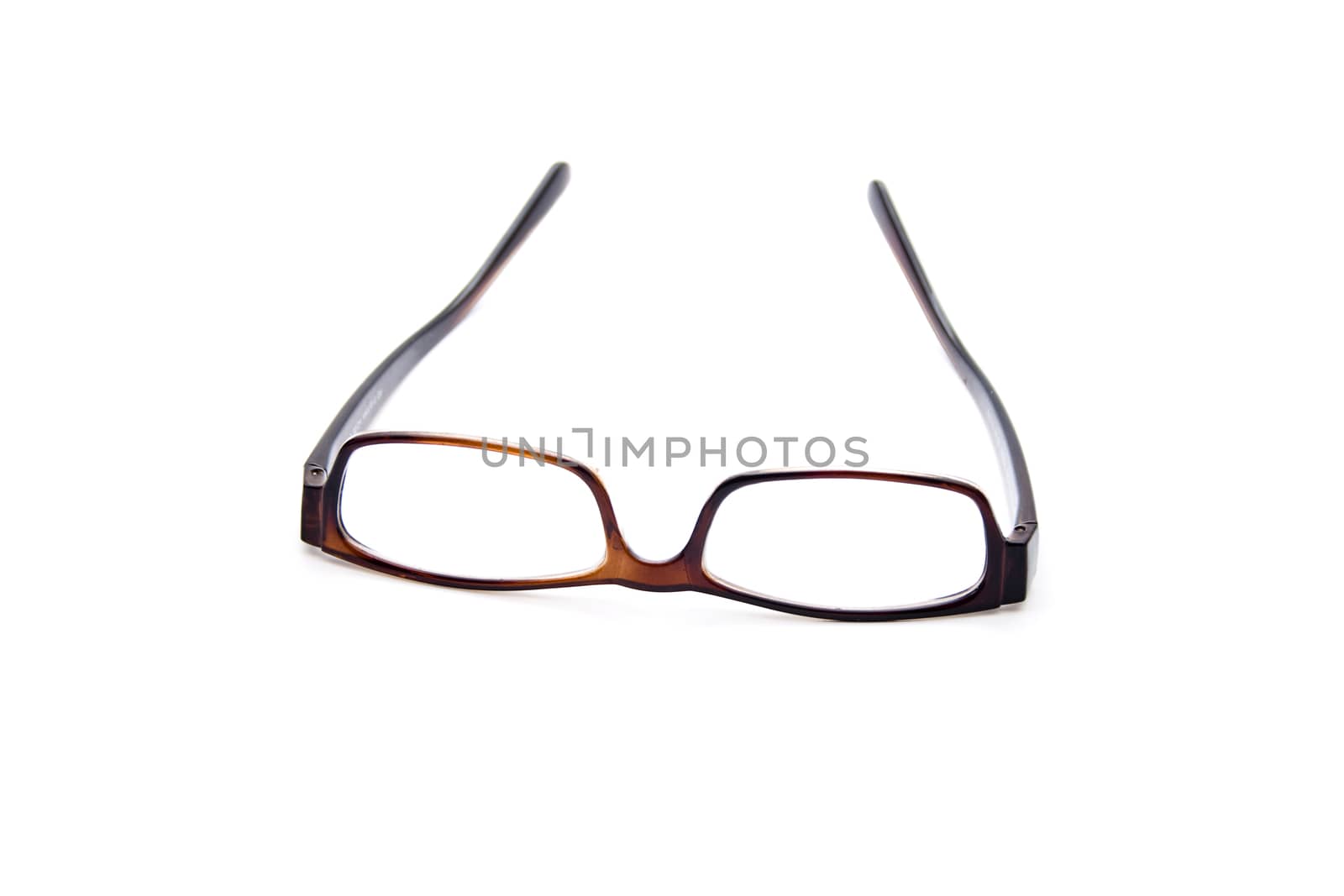 Black Reading Glasses on white background